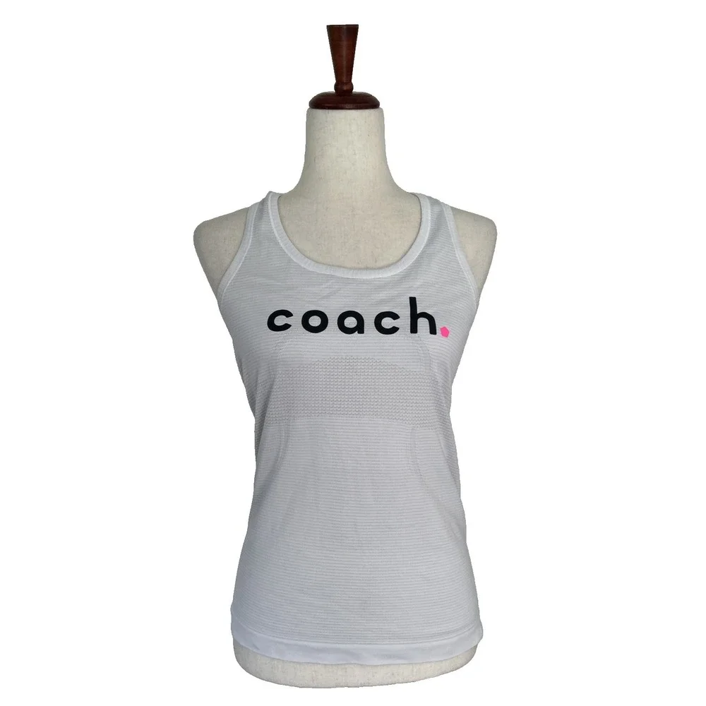 Lululemon‎ Coach Tank Top Size 2 Small White Swiftly Racerback Tank Jogging